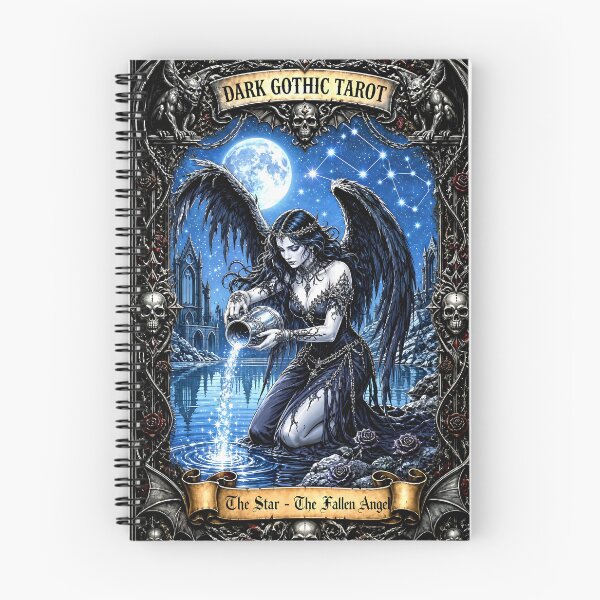Aperçu de l'œuvre The Star - The Fallen Angel -- Dark Gothic Tarot. créée et vendue par MichidaArcana.