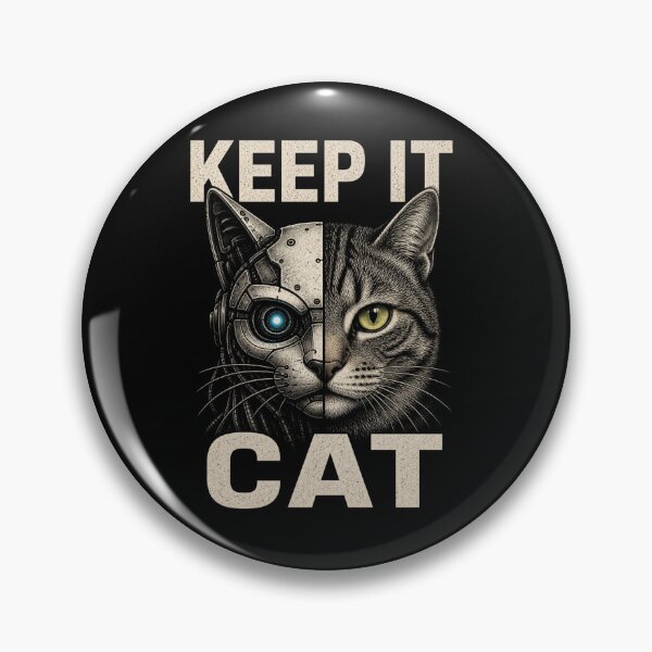 Item preview, Robot Cat Half Human Parody designed and sold by Meandmyshop.
