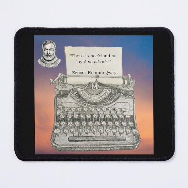 Item preview, Ernest Hemmingway on books designed and sold by Dancing Jester Designs.