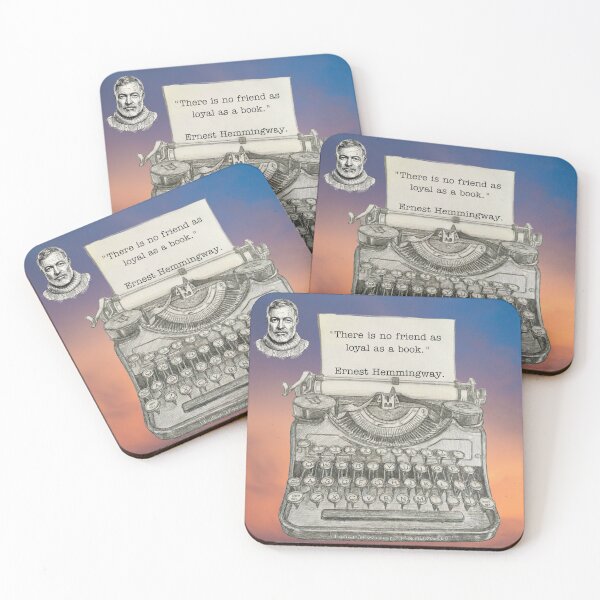Item preview, Ernest Hemmingway on books designed and sold by Dancing Jester Designs.