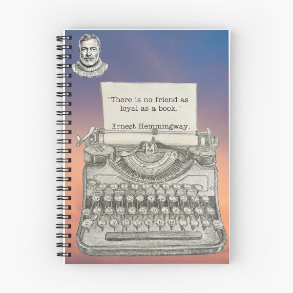 Item preview, Ernest Hemmingway on books designed and sold by Dancing Jester Designs.