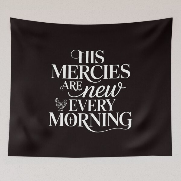 Item preview, His Mercies Are New Every Morning Chicken Apparel – Inspirational Message Bible Funny Chicken Design designed and sold by Redgiant87x.
