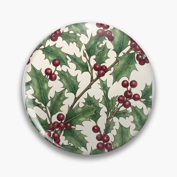 Item preview, Holly Berries Botanical November Birth Flower designed and sold by TerryCoreCraft.