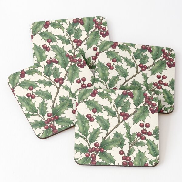 Item preview, Holly Berries Botanical November Birth Flower designed and sold by TerryCoreCraft.