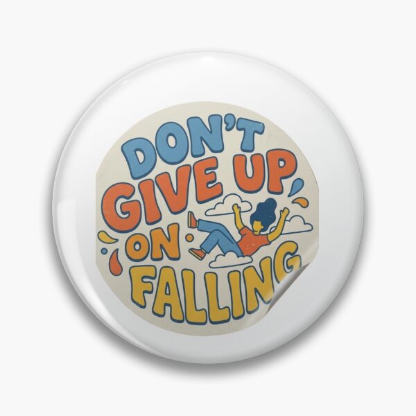 Item preview, Don't Give Up On Falling Motivational Sticker designed and sold by Hafcishop.