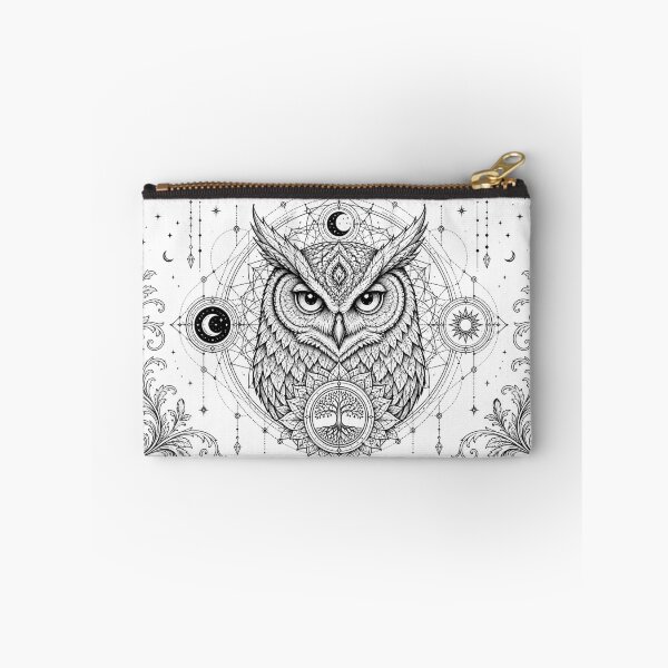 Item preview, Wisdom Owl Mandala Sacred Geometry Art designed and sold by suryabumblee.