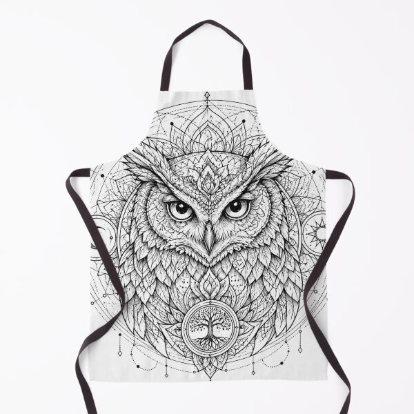 Item preview, Wisdom Owl Mandala Sacred Geometry Art designed and sold by suryabumblee.