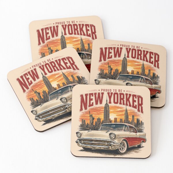 Item preview, Vintage New York Classic Car Sunset designed and sold by Retro Arabica.
