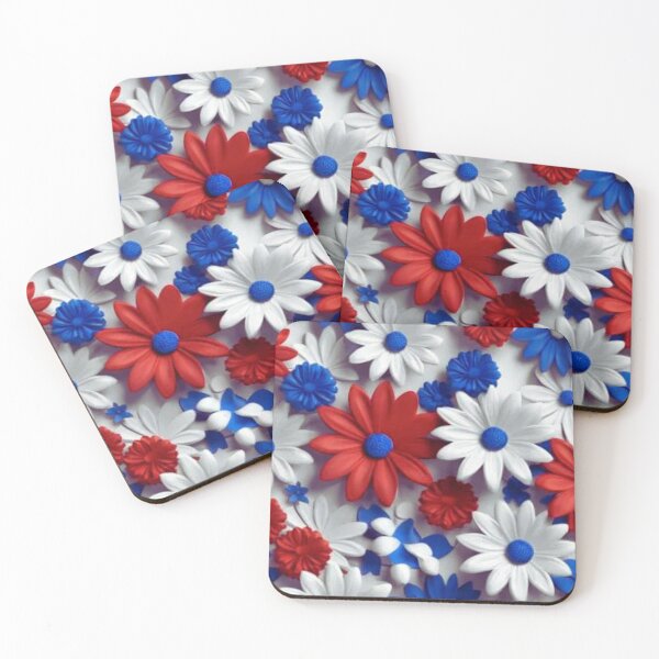 Item preview, Flowers (US flag) designed and sold by di-Vera-Rosati.