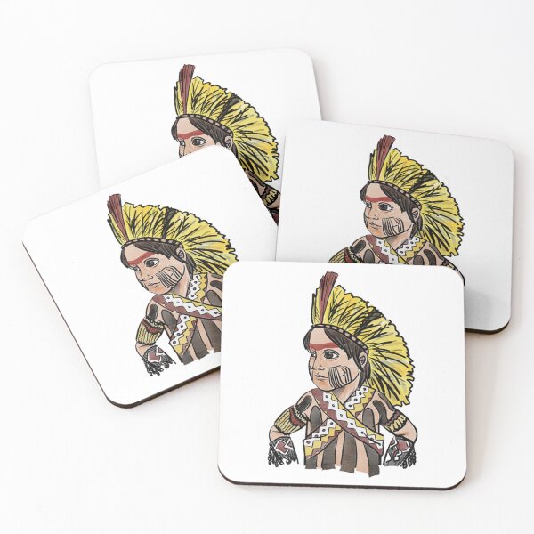 Item preview, Kayapo Indian in traditional attire   designed and sold by JATOOBA.