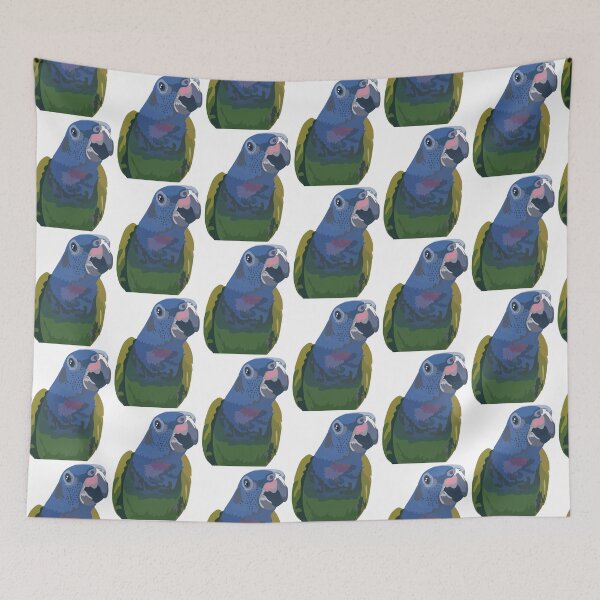 Item preview, Blue Headed Parrot Tropical Bird Illustration designed and sold by PrettylittlepastelUk.