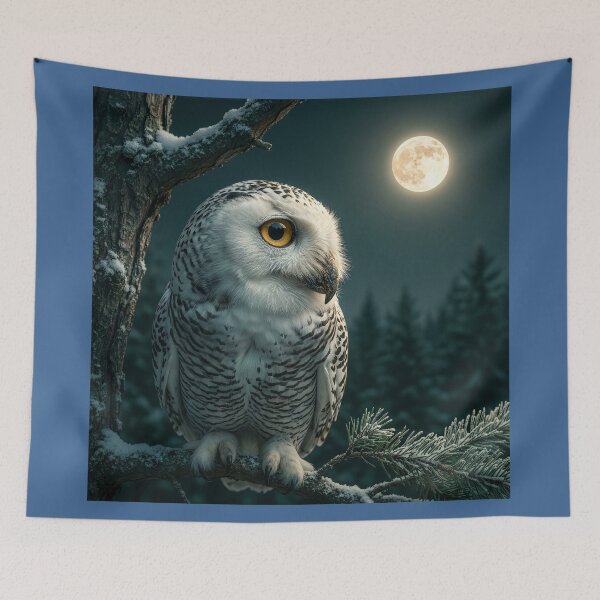 Item preview, Snowy Owl in the Moonlight designed and sold by Tridentulus.