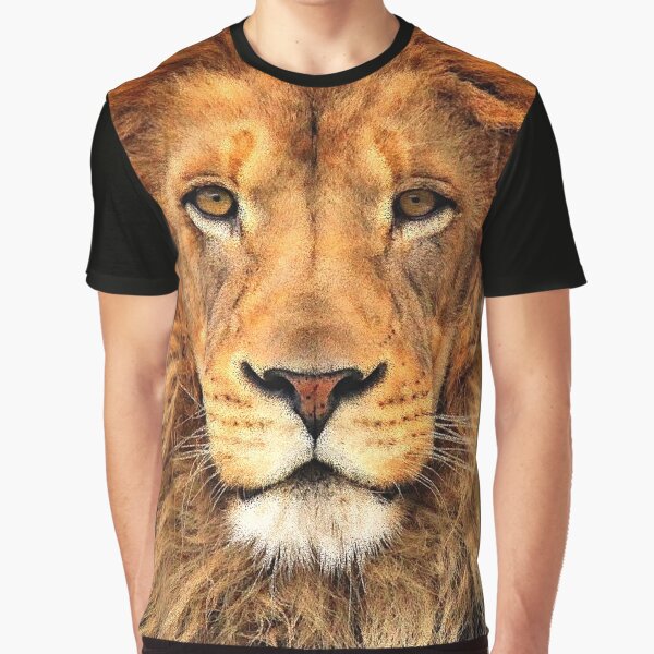 Beautiful Lion Face Wild Cat Glare