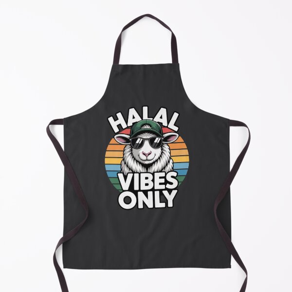 Item preview, Halal Vibes Only Sheep – Funny Muslim Retro Sunset Aesthetic Design designed and sold by ABLAT_CREATIONS.