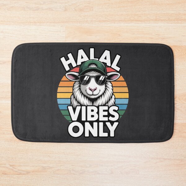 Item preview, Halal Vibes Only Sheep – Funny Muslim Retro Sunset Aesthetic Design designed and sold by ABLAT_CREATIONS.