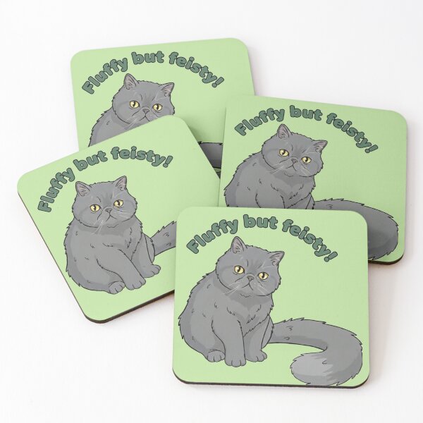 Item preview, Martin the Cat - Fluffy but Feisty - Funny Cute Grey Cat designed and sold by naughty-raccoon.