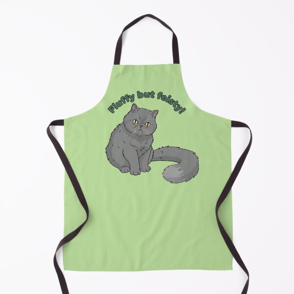 Item preview, Martin the Cat - Fluffy but Feisty - Funny Cute Grey Cat designed and sold by naughty-raccoon.