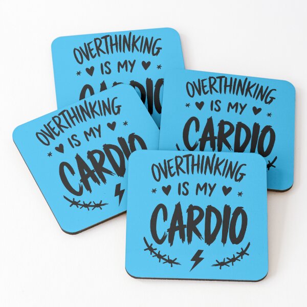 Item preview, Overthinking Is My Cardio – Funny Introvert Anxiety Quote designed and sold by RitaRuni1992.