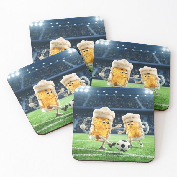 Item preview, Beer Football Showdown – Funny Cartoon Sports Design designed and sold by BigBrainPrints.