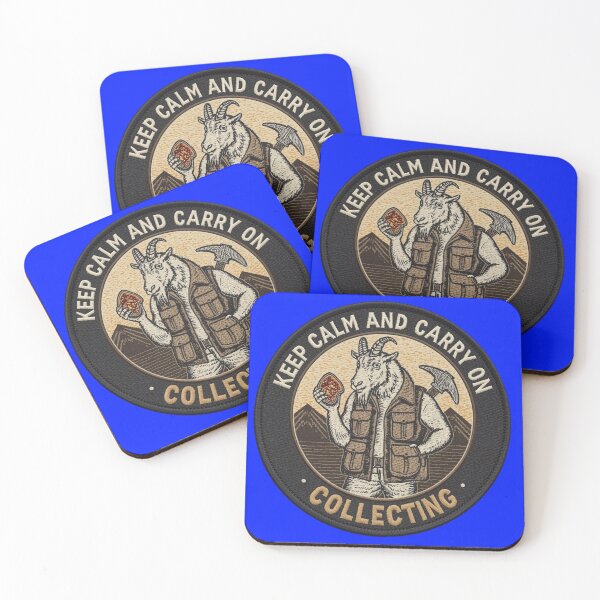 Item preview, Keep Calm and Carry On Collecting — Funny Rockhound Geode Collector Patch designed and sold by AuntKikiShirts.