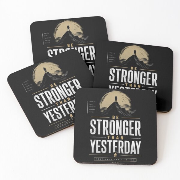 Item preview, Be Stronger Than Yesterday | Discipline Motivation Quote | Gym & Mindset T-Shirt Design designed and sold by karim2556.