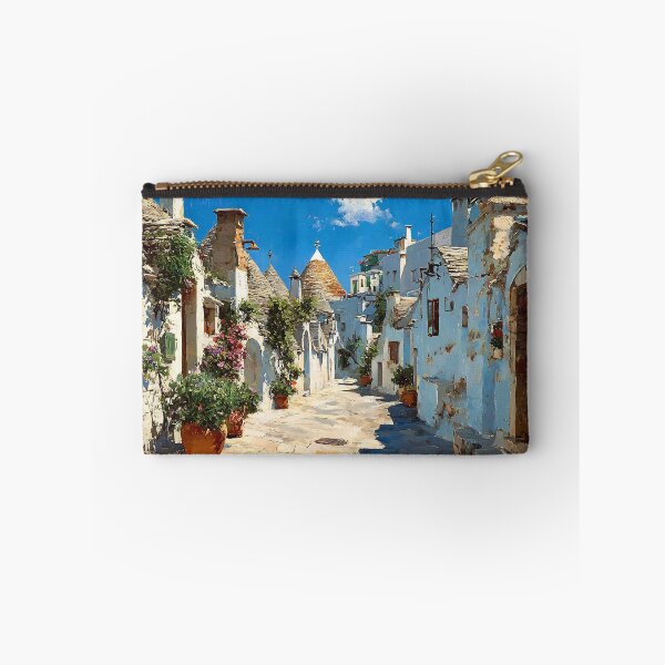 Item preview, Alberobello Narrow Street Trulli Blooming Pots Puglia Italy designed and sold by daila70.