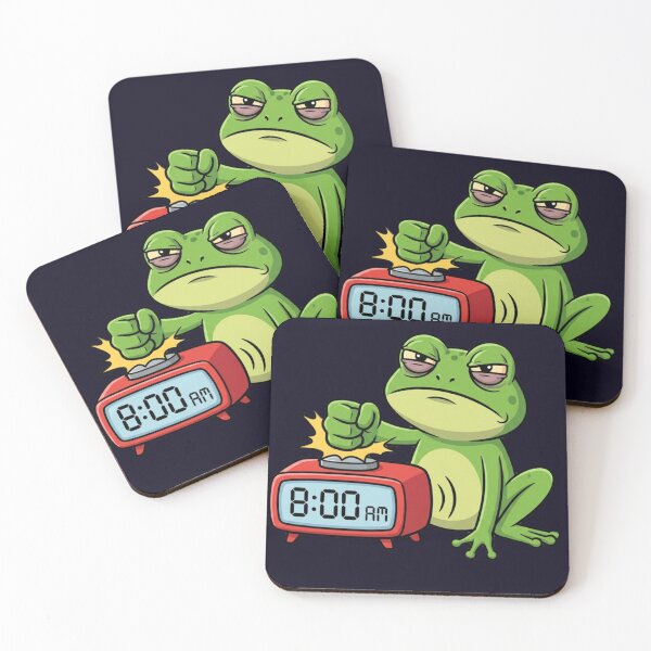 Item preview, Snooze Frog – Morning Struggle Meme designed and sold by ChaosNest.