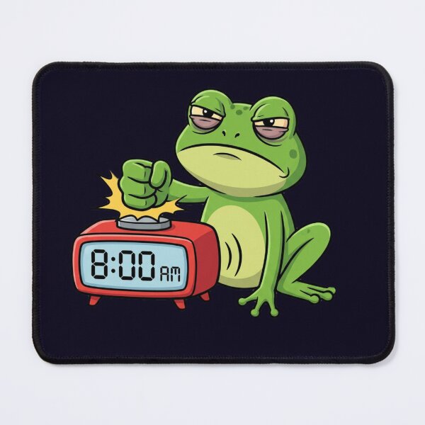Item preview, Snooze Frog – Morning Struggle Meme designed and sold by ChaosNest.