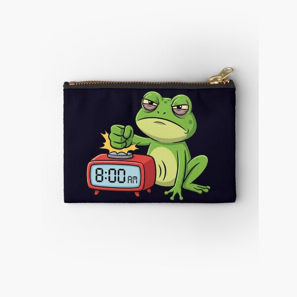 Item preview, Snooze Frog – Morning Struggle Meme designed and sold by ChaosNest.