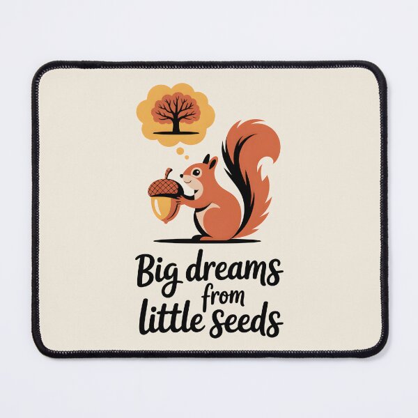 Item preview, Big Dreams from Little Seeds – Minimalist Squirrel Memory Art Print designed and sold by Montodesign.