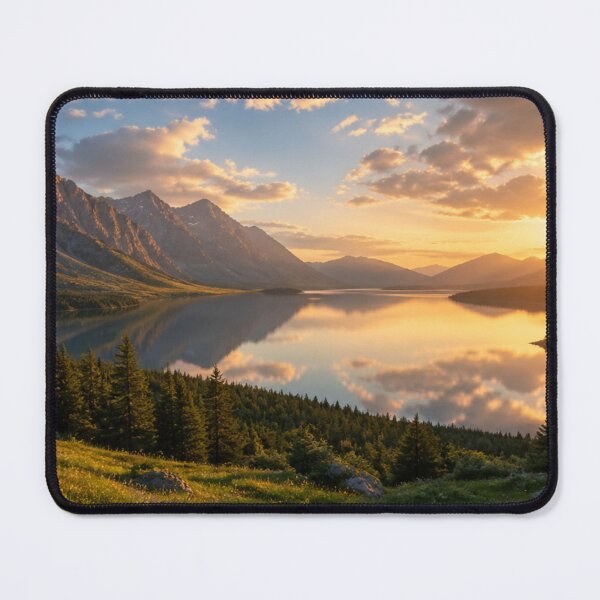 Item preview, Panoramic mountain landscape at sunset in wide format designed and sold by EMMStudio.