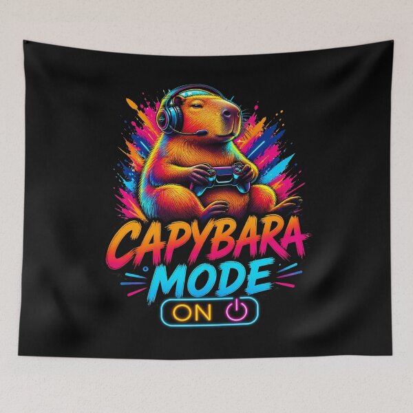 Item preview, Capybara Mode On Gamer Capybara designed and sold by JesterKrewArt.
