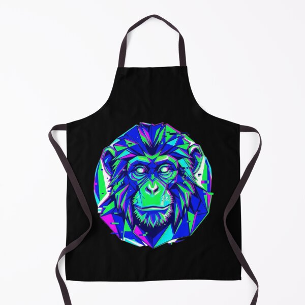 Item preview, Geometric Glitch Chimpanzee – Digital Art T-Shirt for Futuristic Lovers designed and sold by bsbd-action.