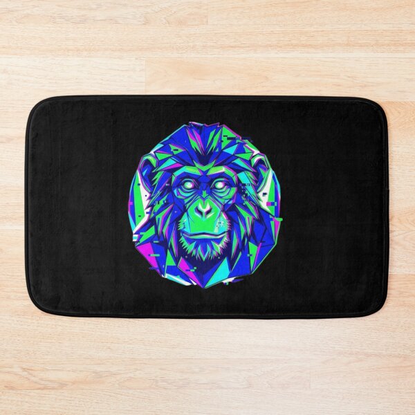 Item preview, Geometric Glitch Chimpanzee – Digital Art T-Shirt for Futuristic Lovers designed and sold by bsbd-action.