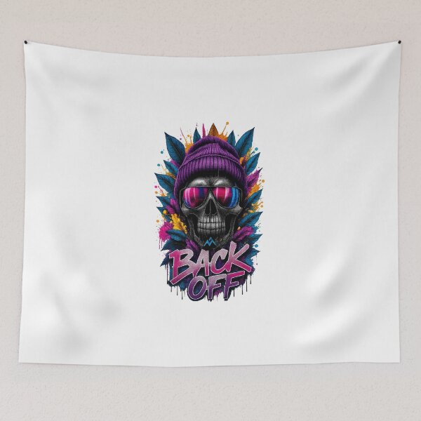 Item preview, Back Off Skull Street Art Design designed and sold by louay ben salah.