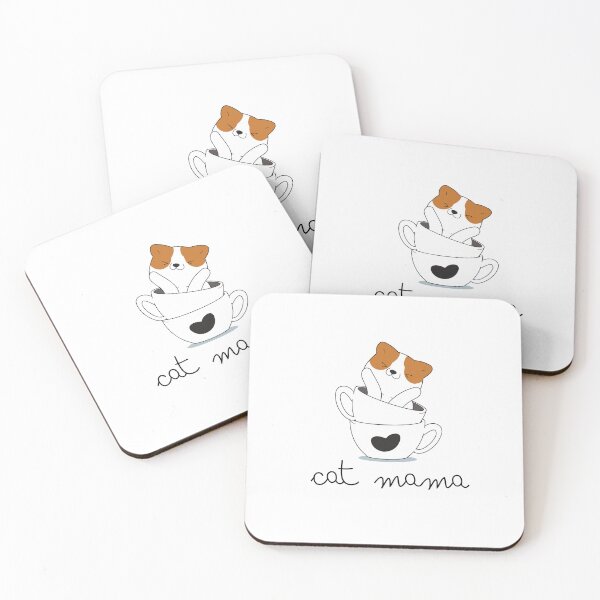 Artikelvorschau, Cat Mama – Cute Cat in Coffee Cup | Funny Cat Lover Gift entworfen und verkauft von gluxdesing.