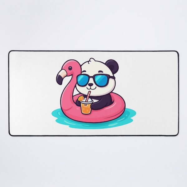 Item preview, Summer Vibes Cute Panda and Flamingo designed and sold by fotoNoz.