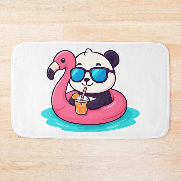 Item preview, Summer Vibes Cute Panda and Flamingo designed and sold by fotoNoz.