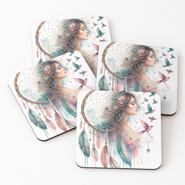 Item preview, Dreamcatcher Woman Spirit Freedom Art designed and sold by NeuroPrints.