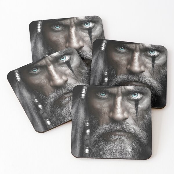Item preview, Intense Warrior with Piercing Blue Eyes and Beard designed and sold by Artessie.