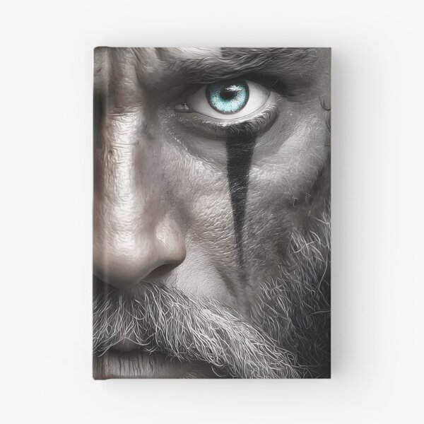 Item preview, Intense Warrior with Piercing Blue Eyes and Beard designed and sold by Artessie.