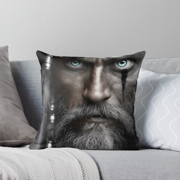 Item preview, Intense Warrior with Piercing Blue Eyes and Beard designed and sold by Artessie.