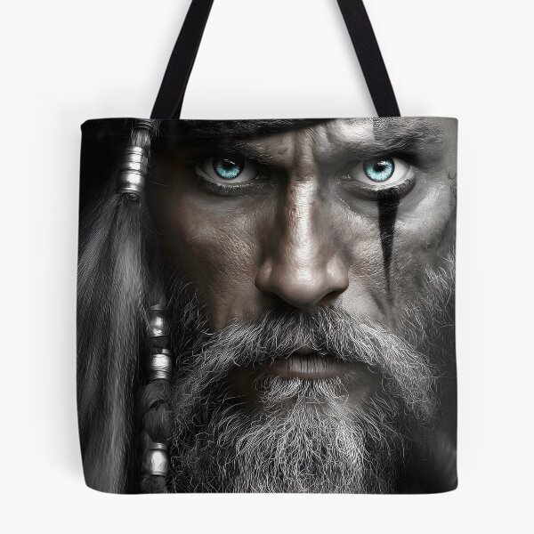 Item preview, Intense Warrior with Piercing Blue Eyes and Beard designed and sold by Artessie.