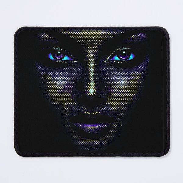 Item preview, Blue-eyed Beauty in Neon Halftone  designed and sold by ClubVacay.