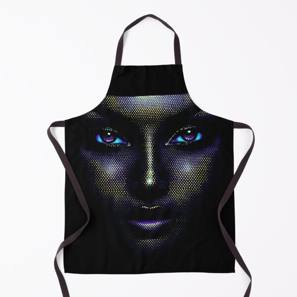 Item preview, Blue-eyed Beauty in Neon Halftone designed and sold by ClubVacay.