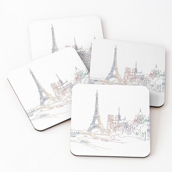 Item preview, Rainbow Line Paris Skyline Panorama designed and sold by PixorStudio.