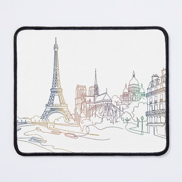 Item preview, Rainbow Line Paris Skyline Panorama designed and sold by PixorStudio.