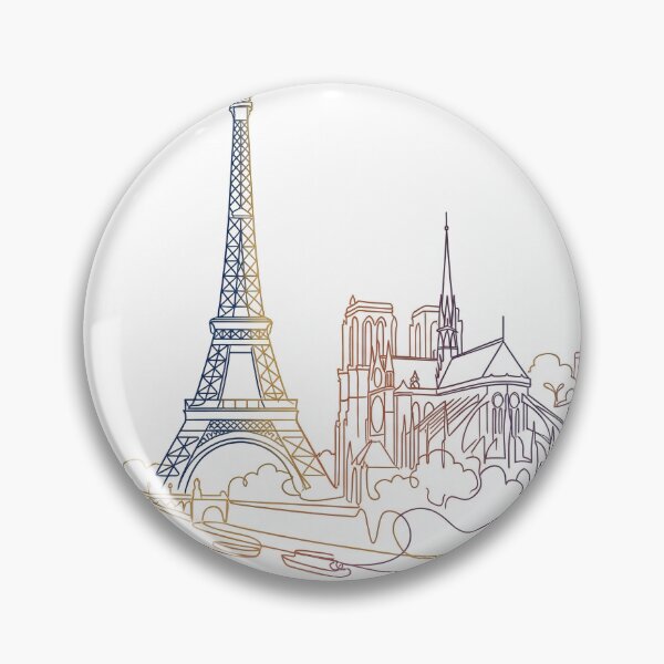 Item preview, Rainbow Line Paris Skyline Panorama designed and sold by PixorStudio.