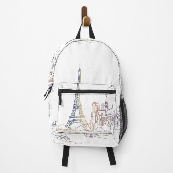 Item preview, Rainbow Line Paris Skyline Panorama designed and sold by PixorStudio.