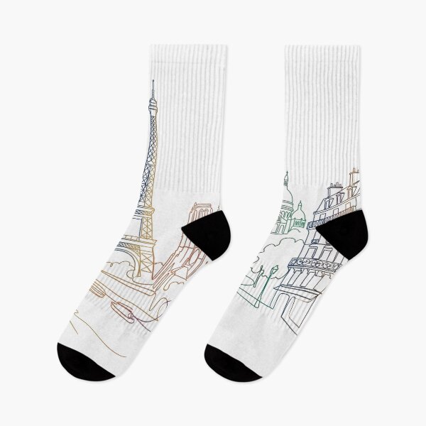 Item preview, Rainbow Line Paris Skyline Panorama designed and sold by PixorStudio.